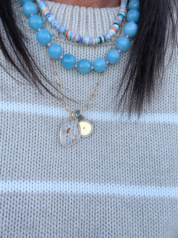 Blue Jade Gum Ball Necklace