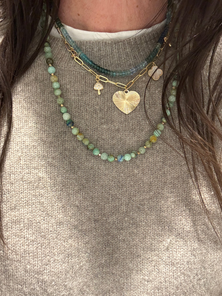 Chrysocolla Long Layer Necklace