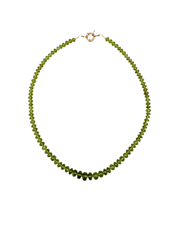 Green Peridot Graduated Candy Necklace