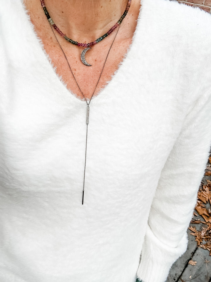 Pave Diamond Lariat