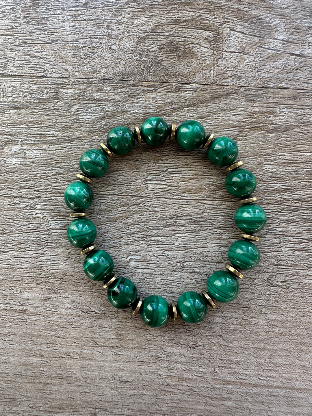 Malachite And Pyrite Bracelet