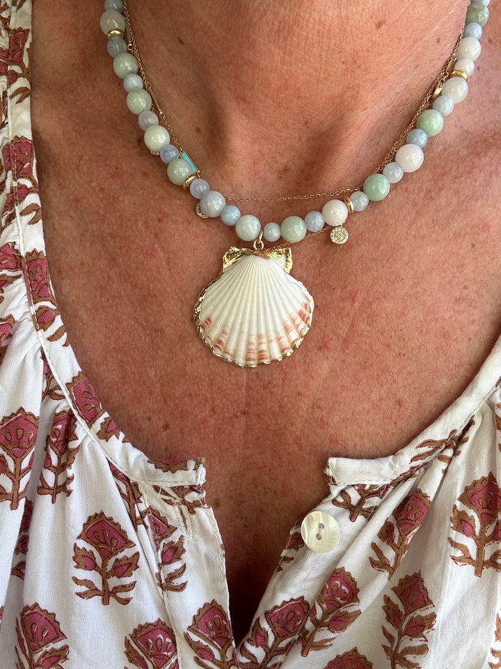 Blue Shell Necklace