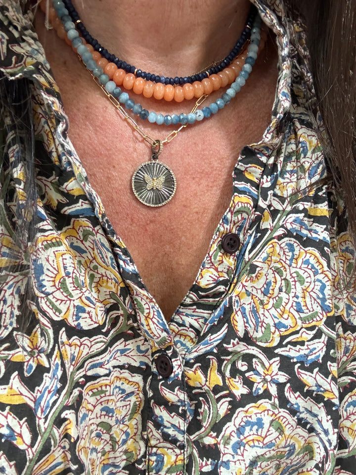 Faceted Aquamarine Candy Necklace