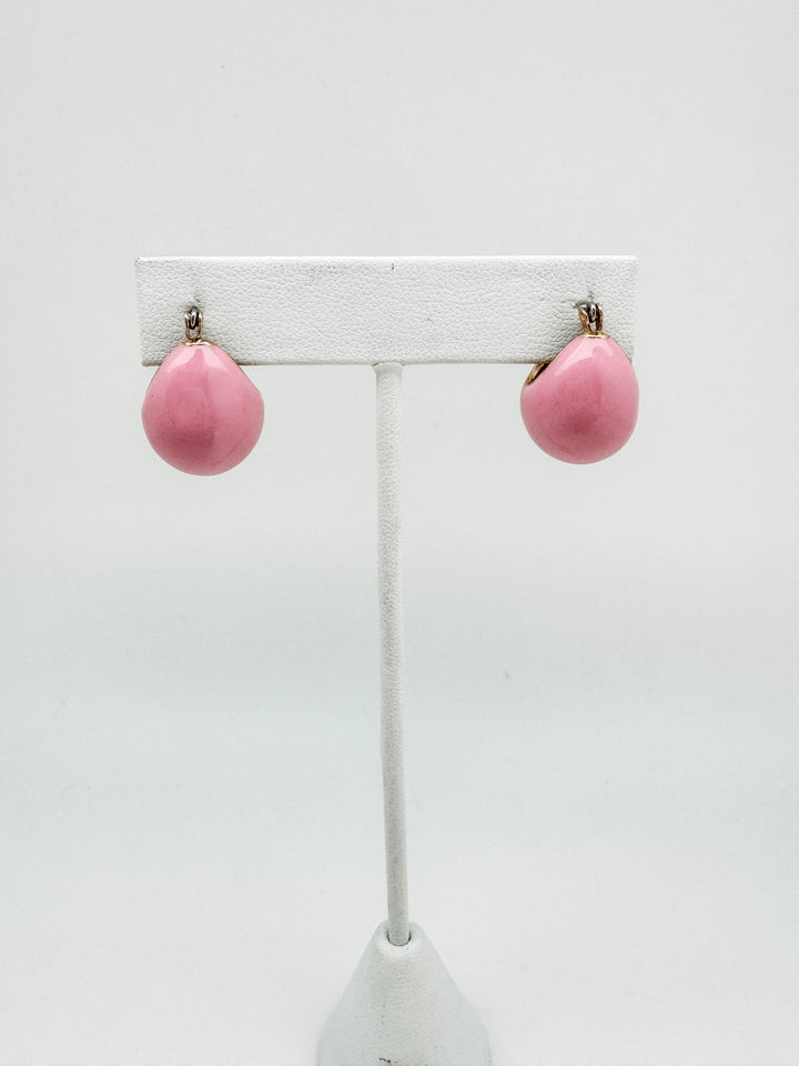 Mod Enamel Hoop Earring