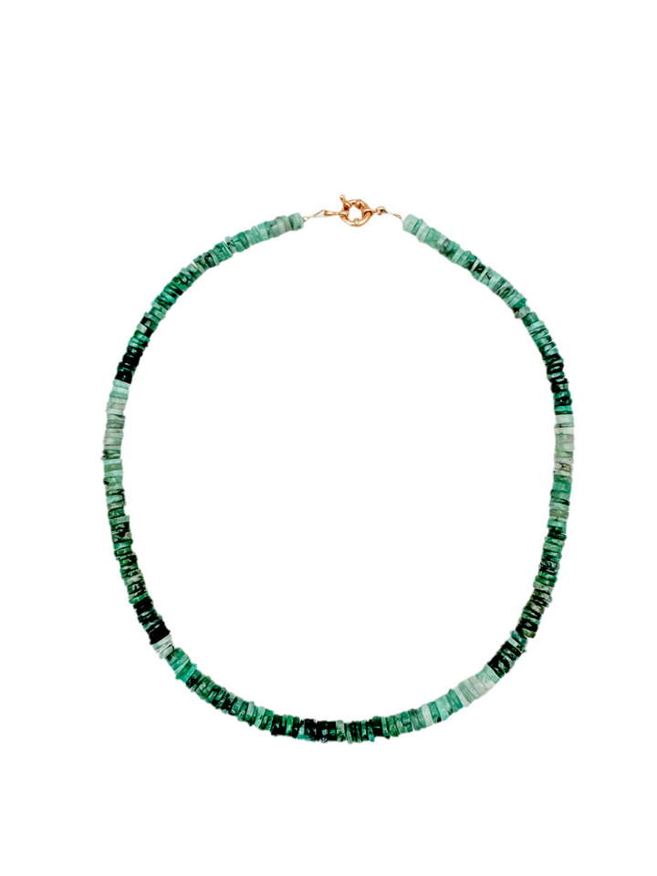 Emerald Faceted West Palm Necklace