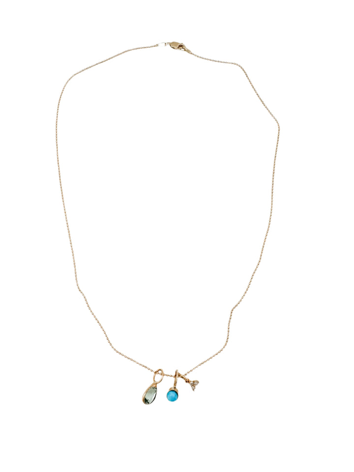 Mini Gemstone Charm Necklace