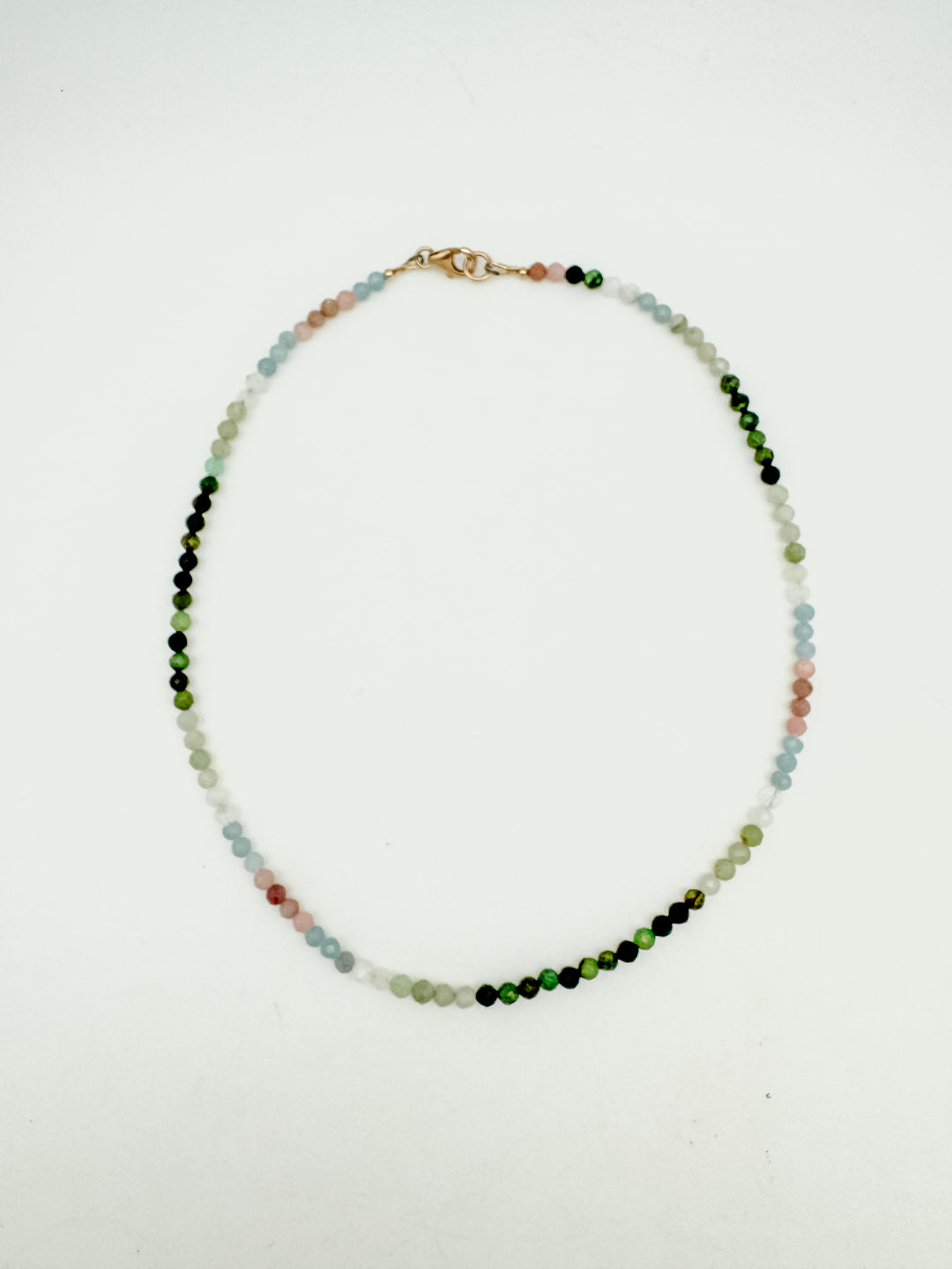 Green and Pink Tourmaline Necklace