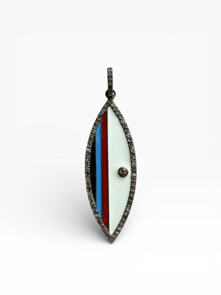 Enamel Surf Board Charm