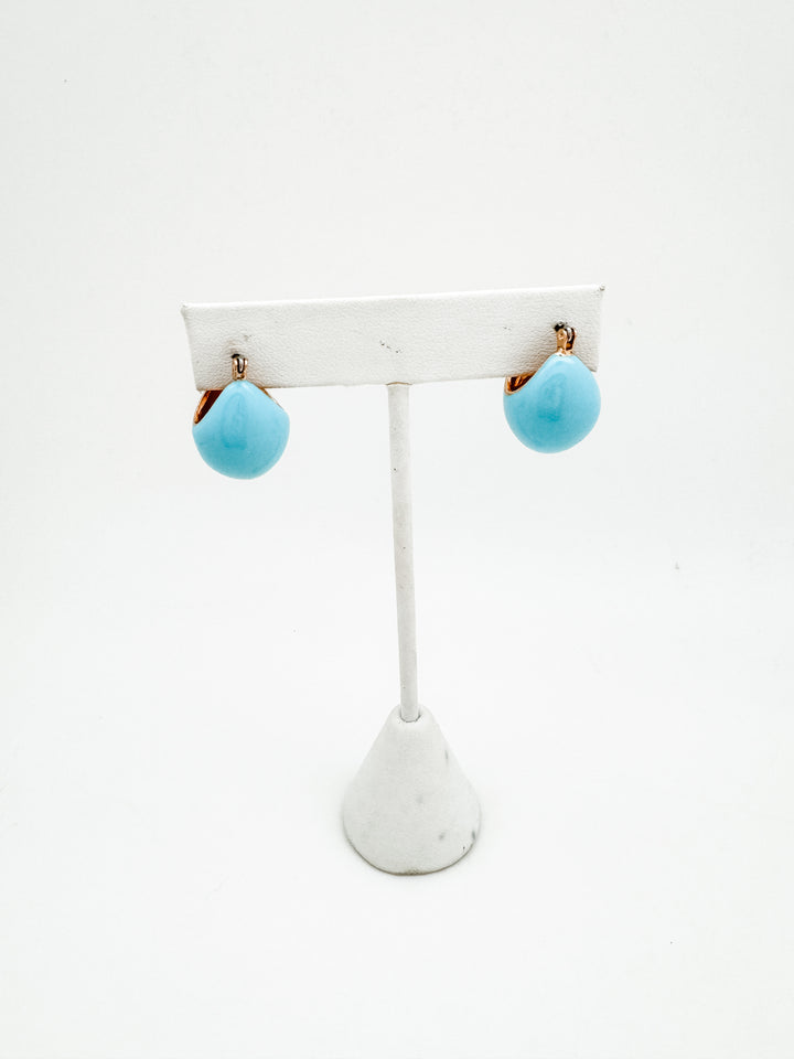 Mod Enamel Hoop Earring