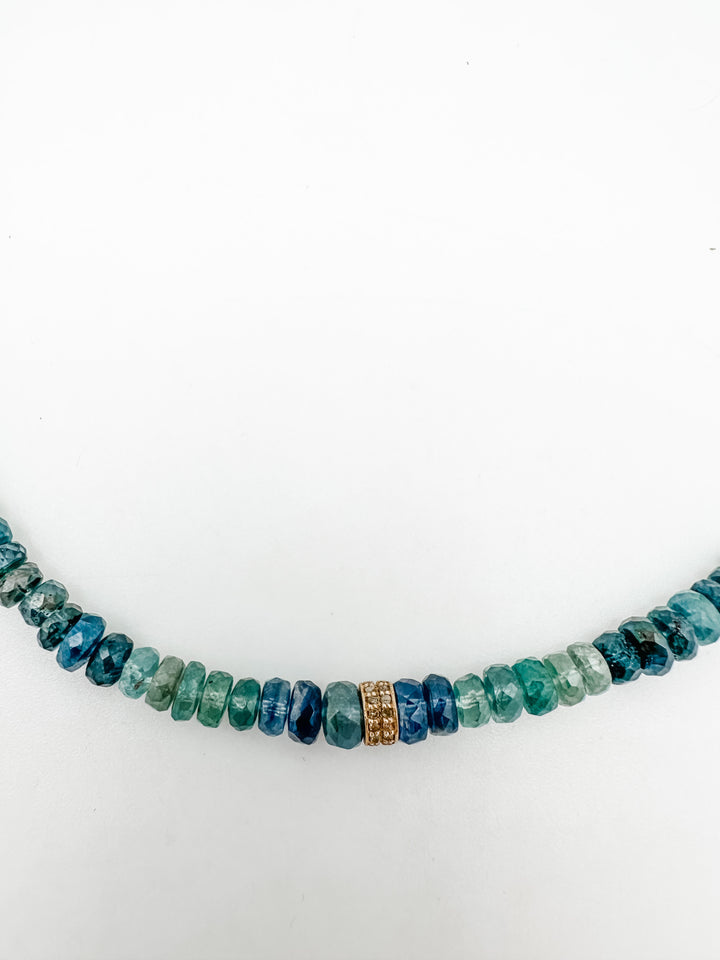 Kyanite and Diamond Necklace