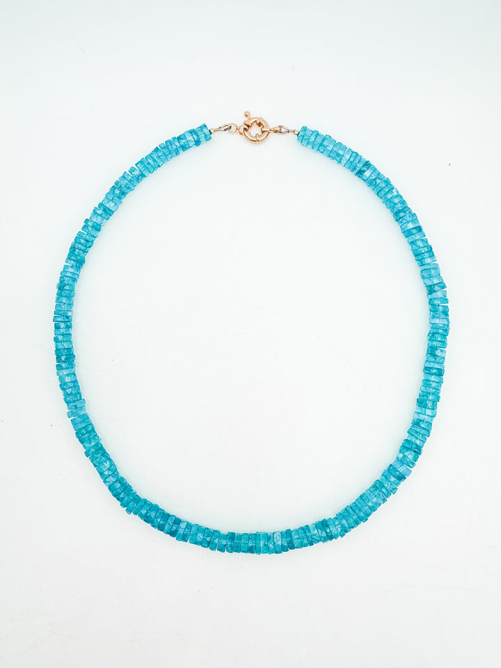Faceted West Palm Turquoise Apatite Necklace