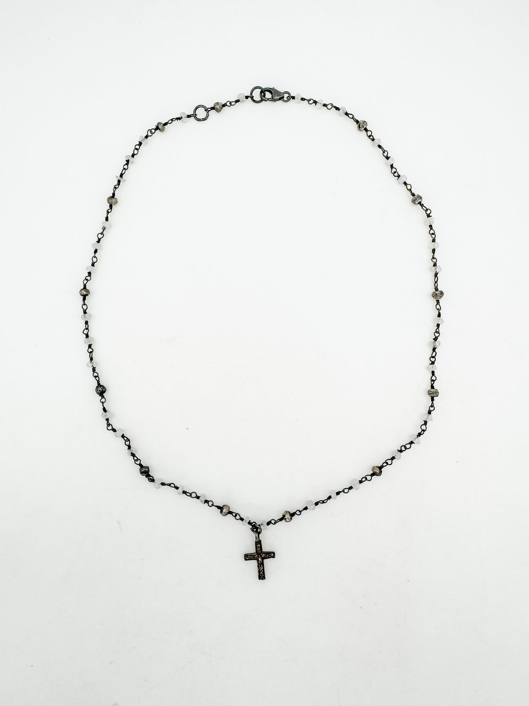 Pave Diamond Cross Necklace