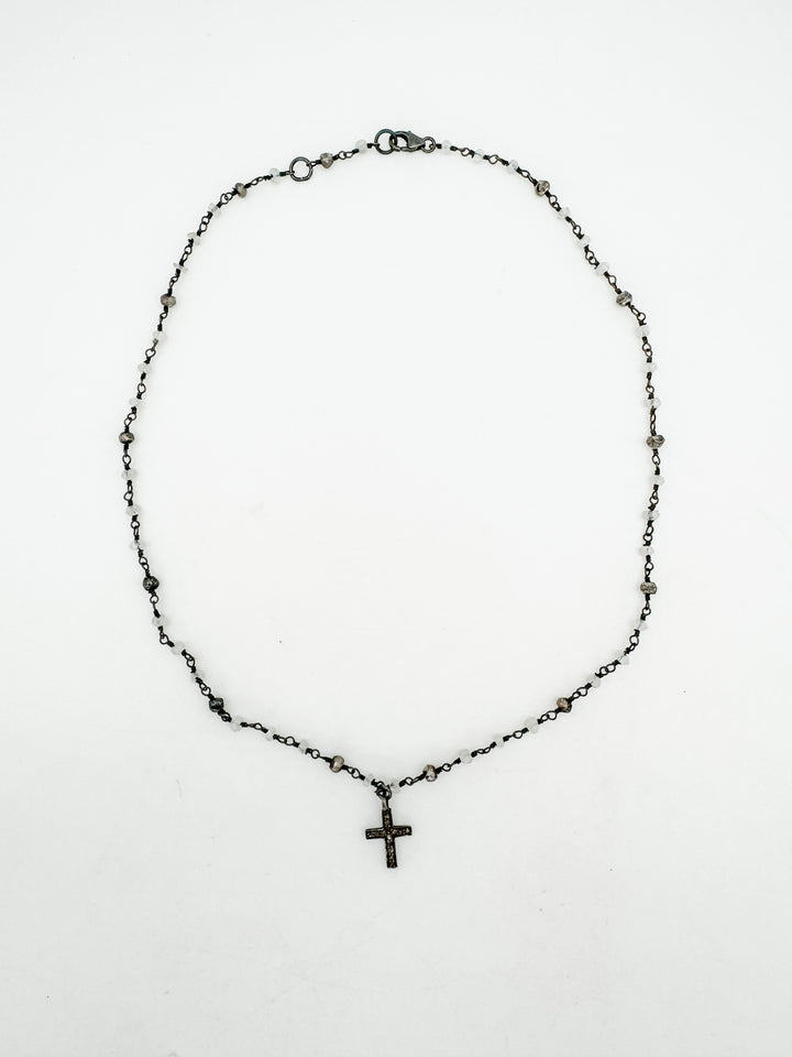 Pave Diamond Cross Necklace