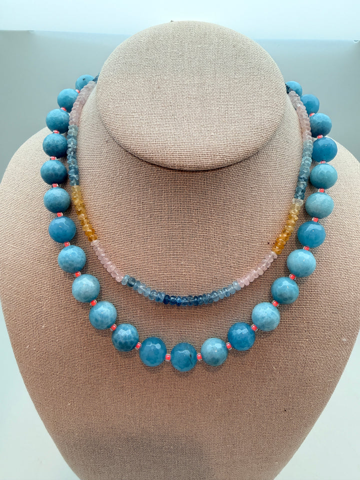 Blue Jade Gum Ball Necklace