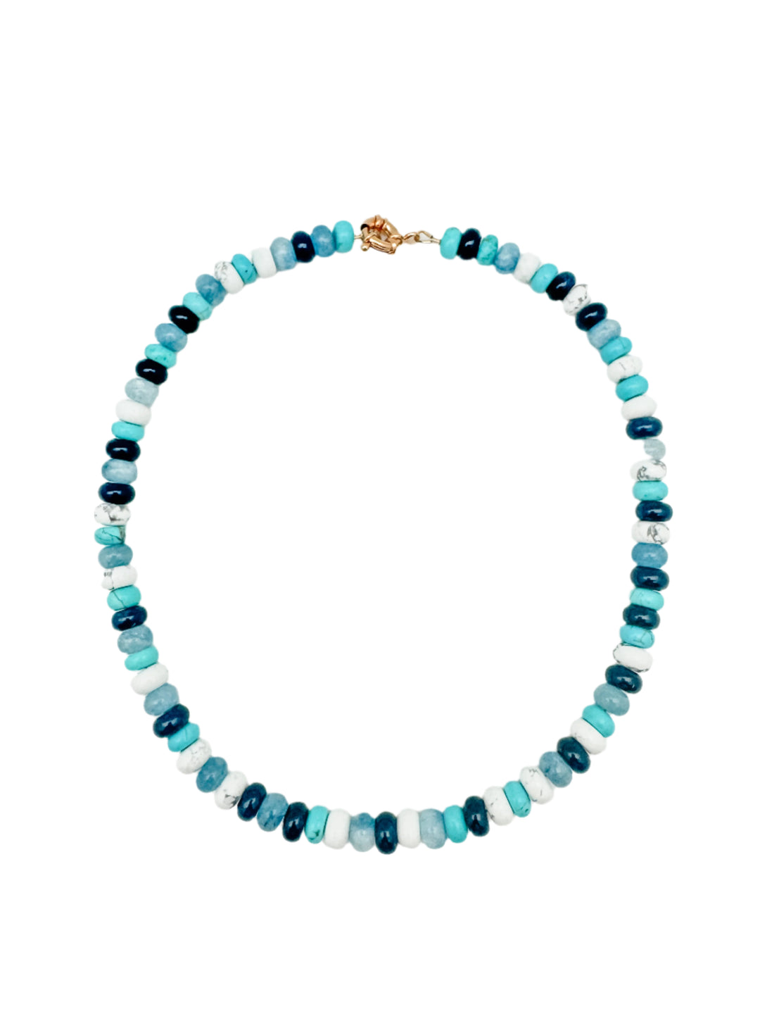 Blue Mixed Gemstone Candy Necklace
