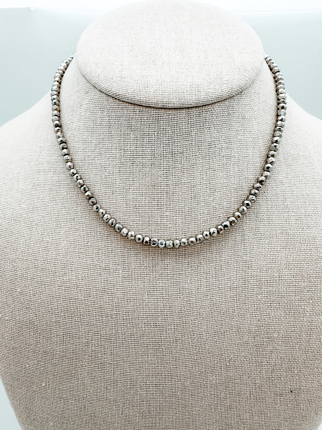 Silver Pyrite Necklace