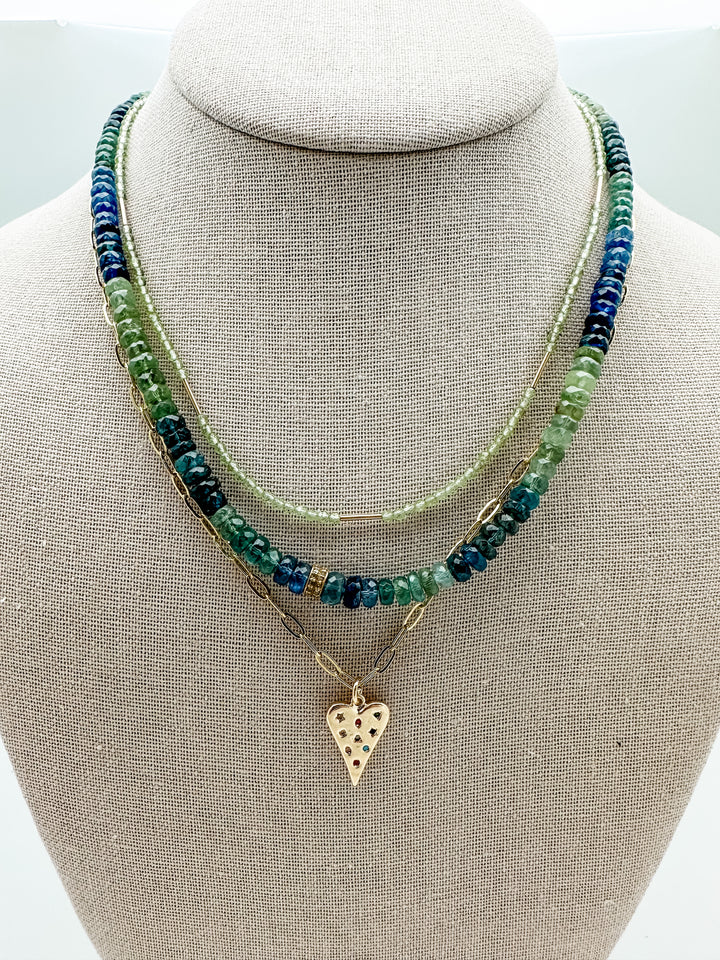 Kyanite and Diamond Necklace