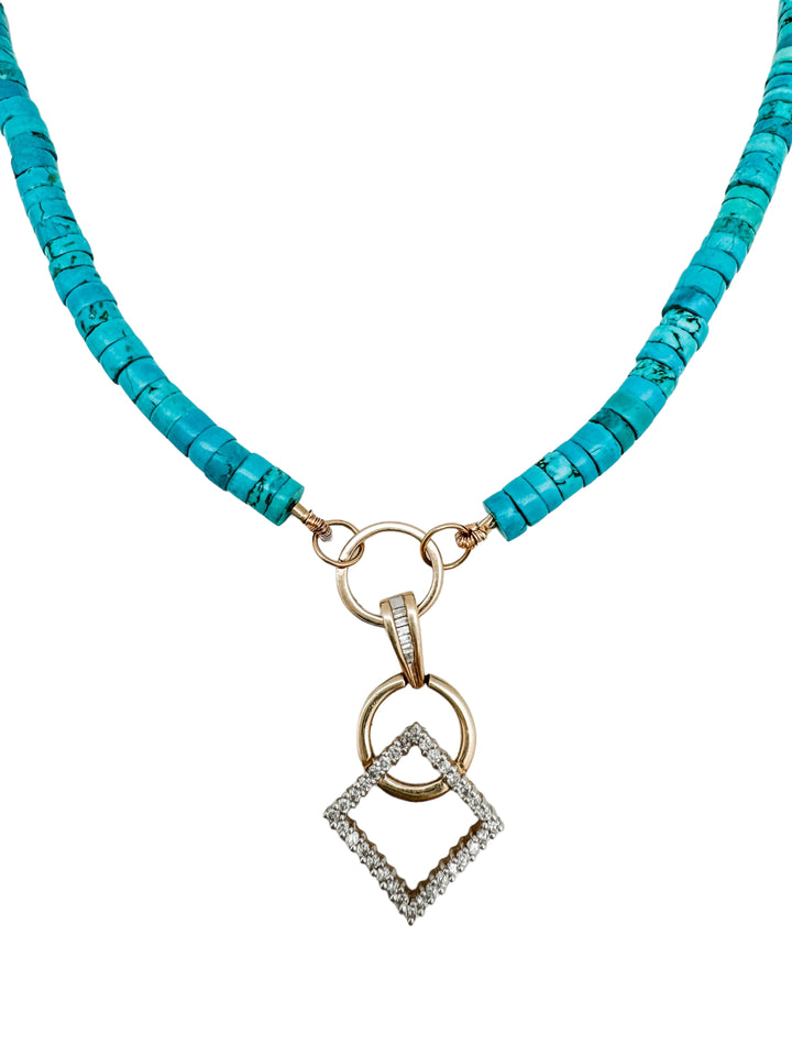 Vintage Retro Gold and Diamond Pendant