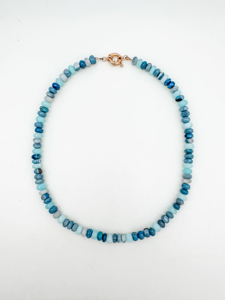 Mixed Blue Opal Gemstone Necklace