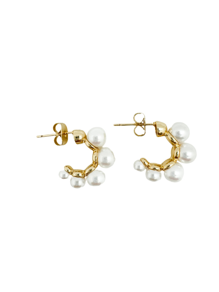 Mini Pearl Hoop Earring