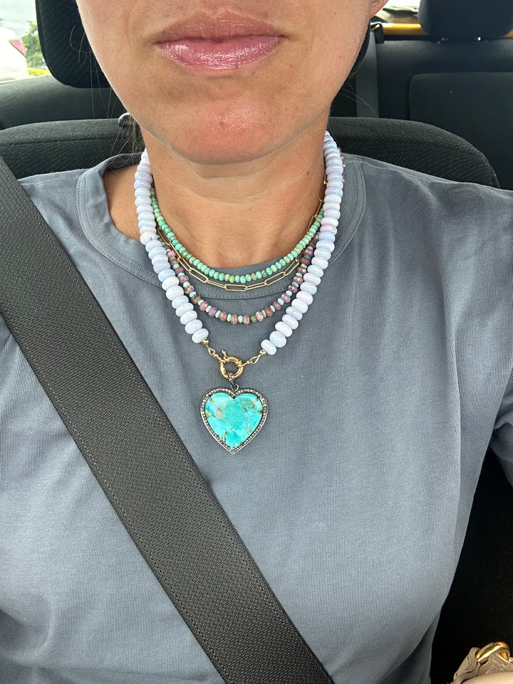 Palm Beach Candy Gemstone Necklace Pale Purple