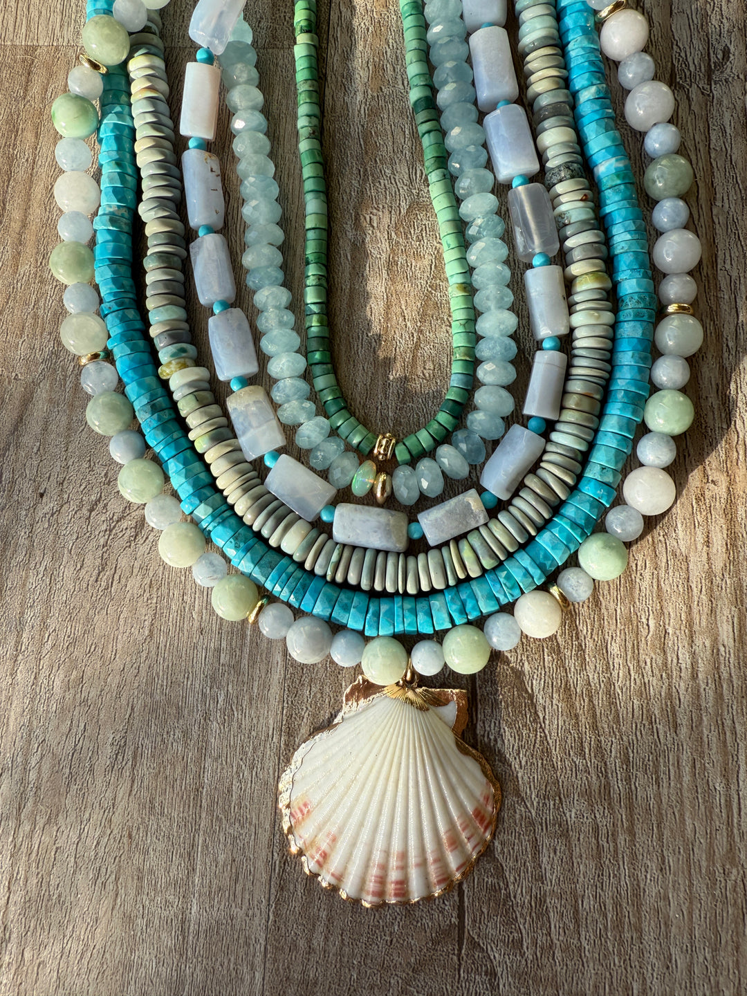 Blue Shell Necklace