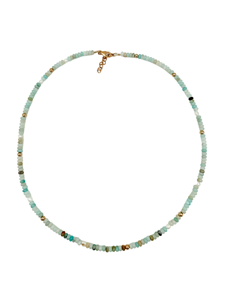 Amazonite Layer Necklace and Bracelet
