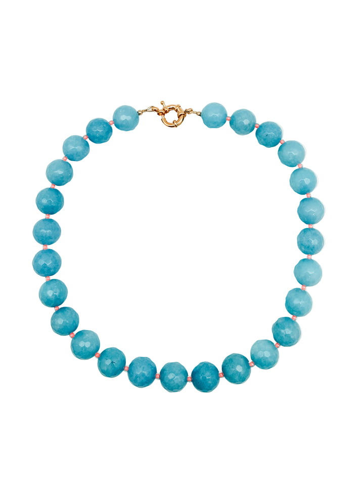 Blue Jade Gum Ball Necklace