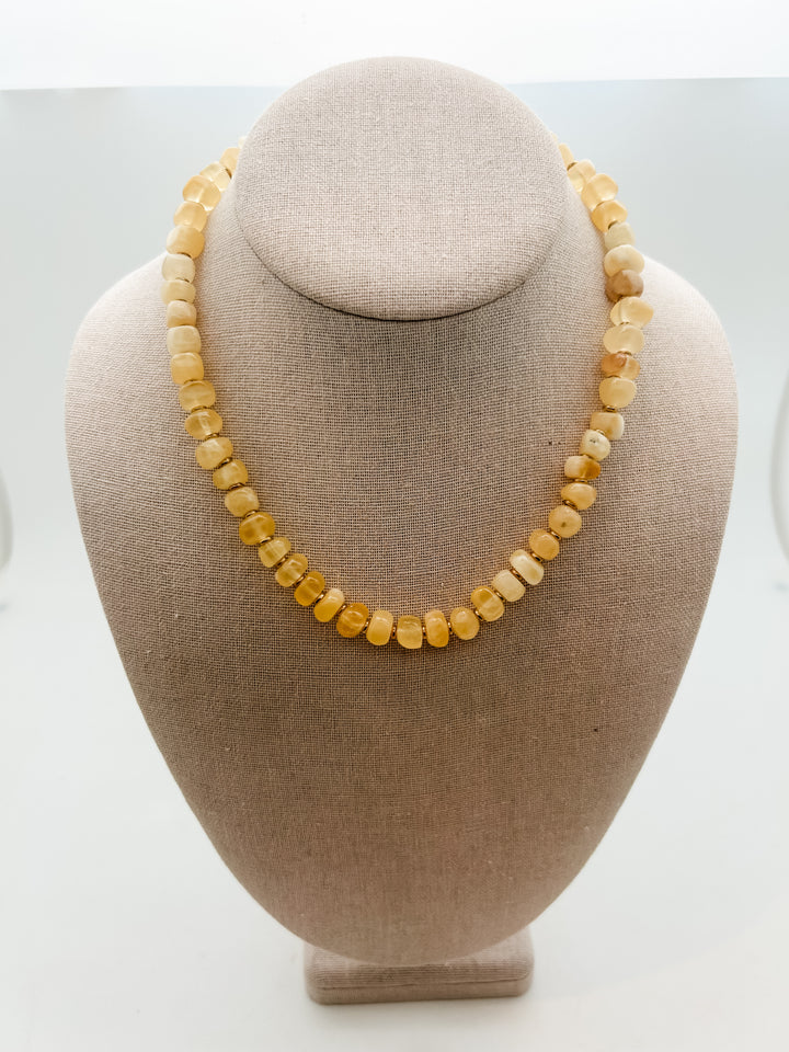 Yellow Citrine Necklace