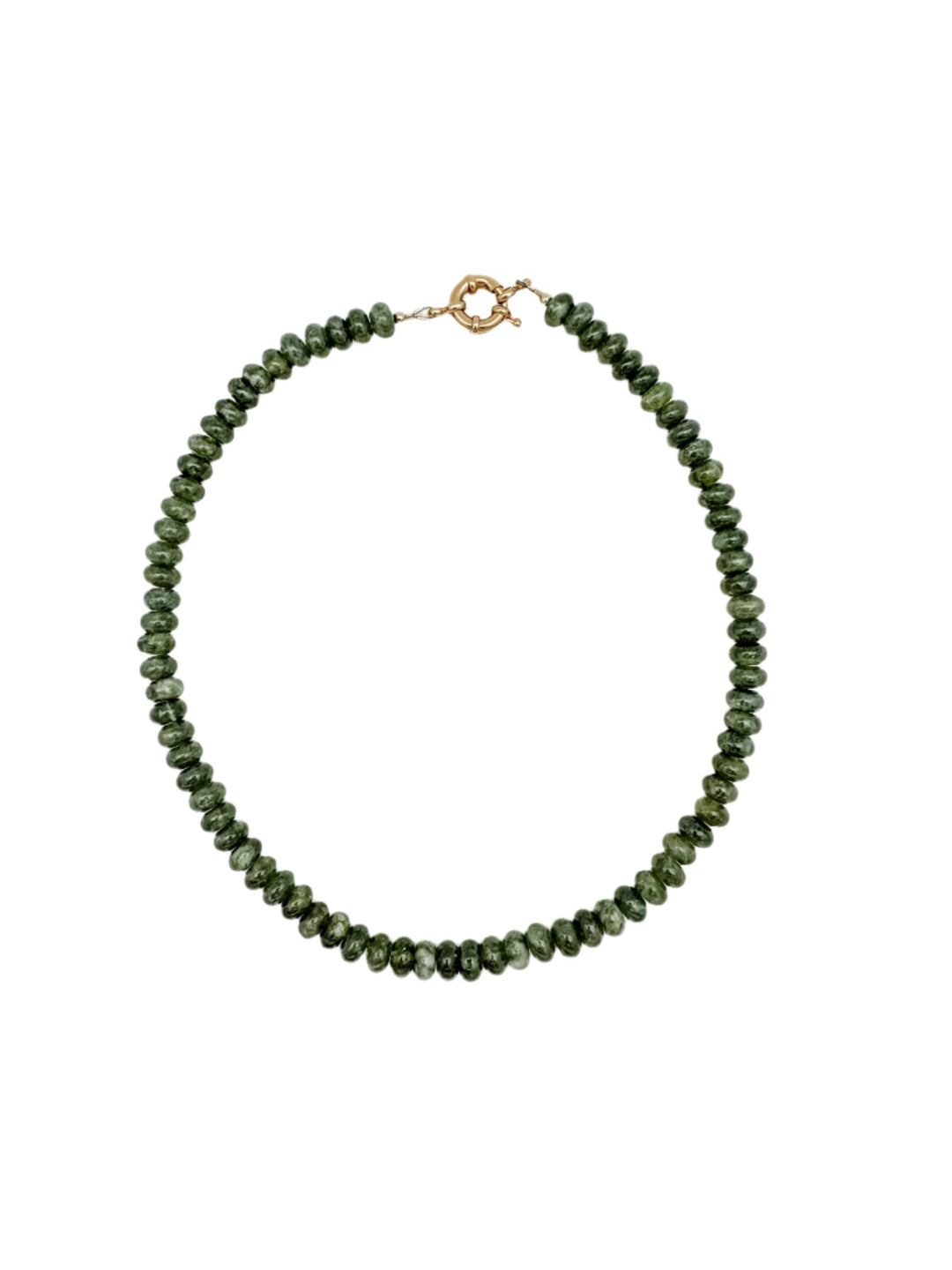 Dark Green Jade Candy Necklace