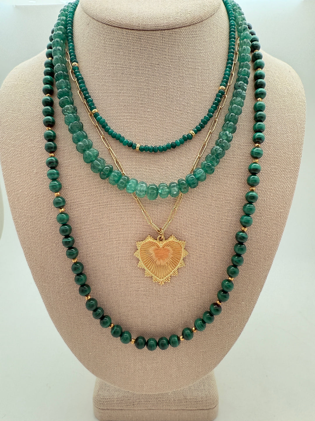 Green Onyx Layer Necklace