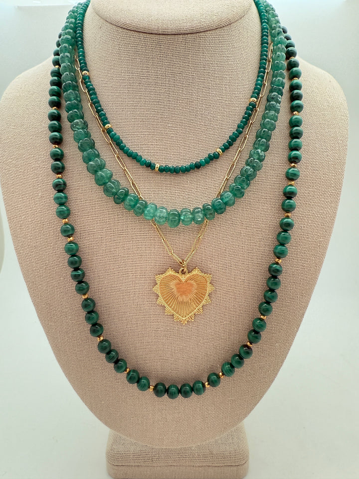 Green Onyx Layer Necklace