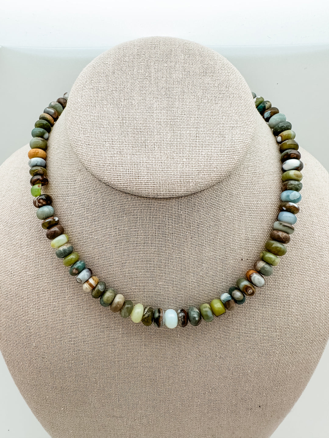 Green Opal Gemstone Necklace