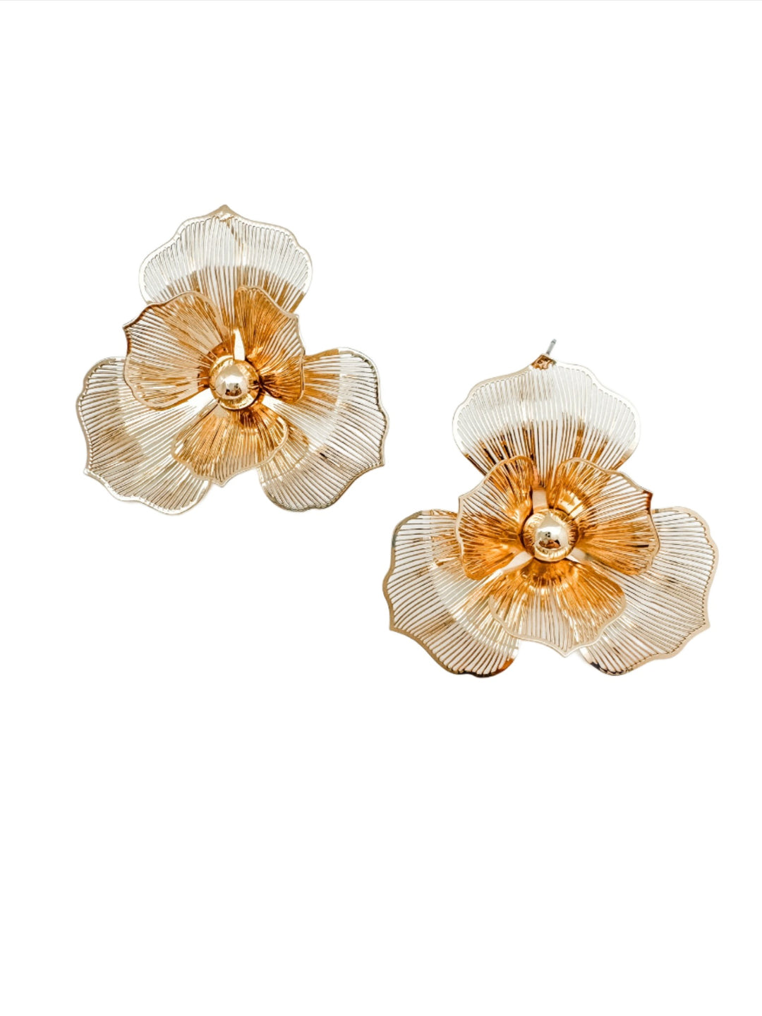 Gold Flower Earring