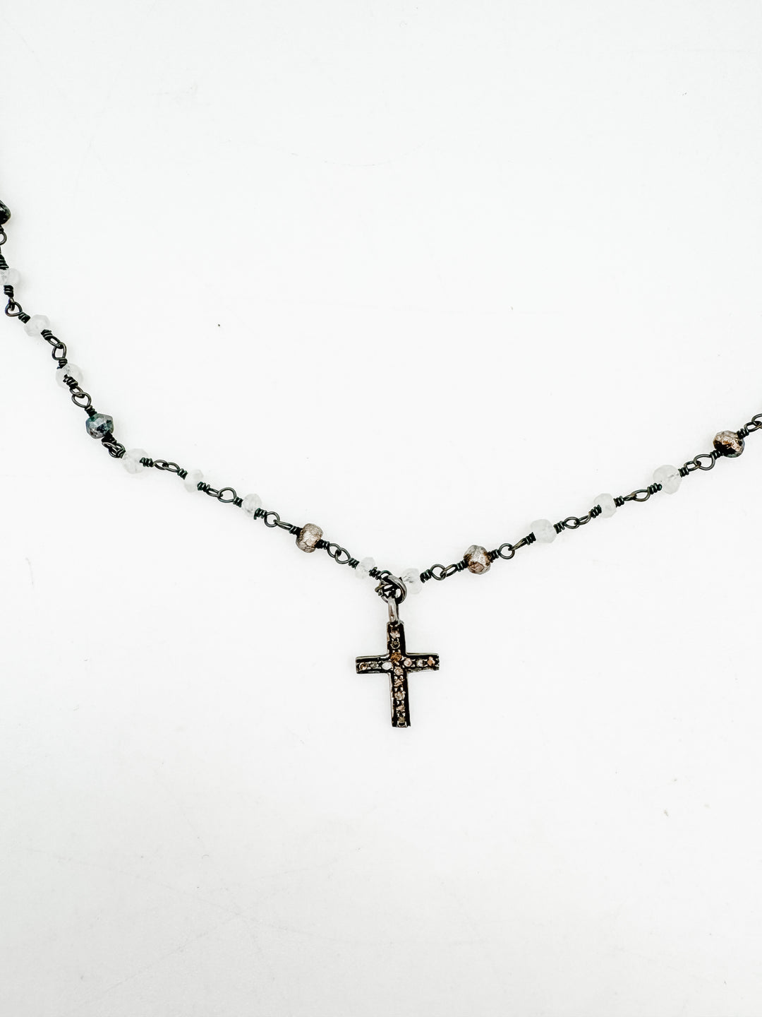 Pave Diamond Cross Necklace