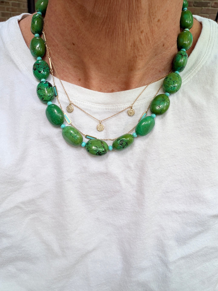 Green Turquoise Statement Necklace