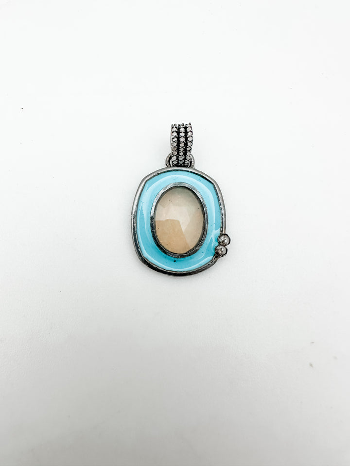 Enamel and Stone Pendant