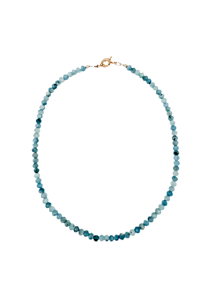 Faceted Aquamarine Candy Necklace