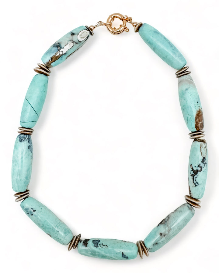 Green opal statement, necklace