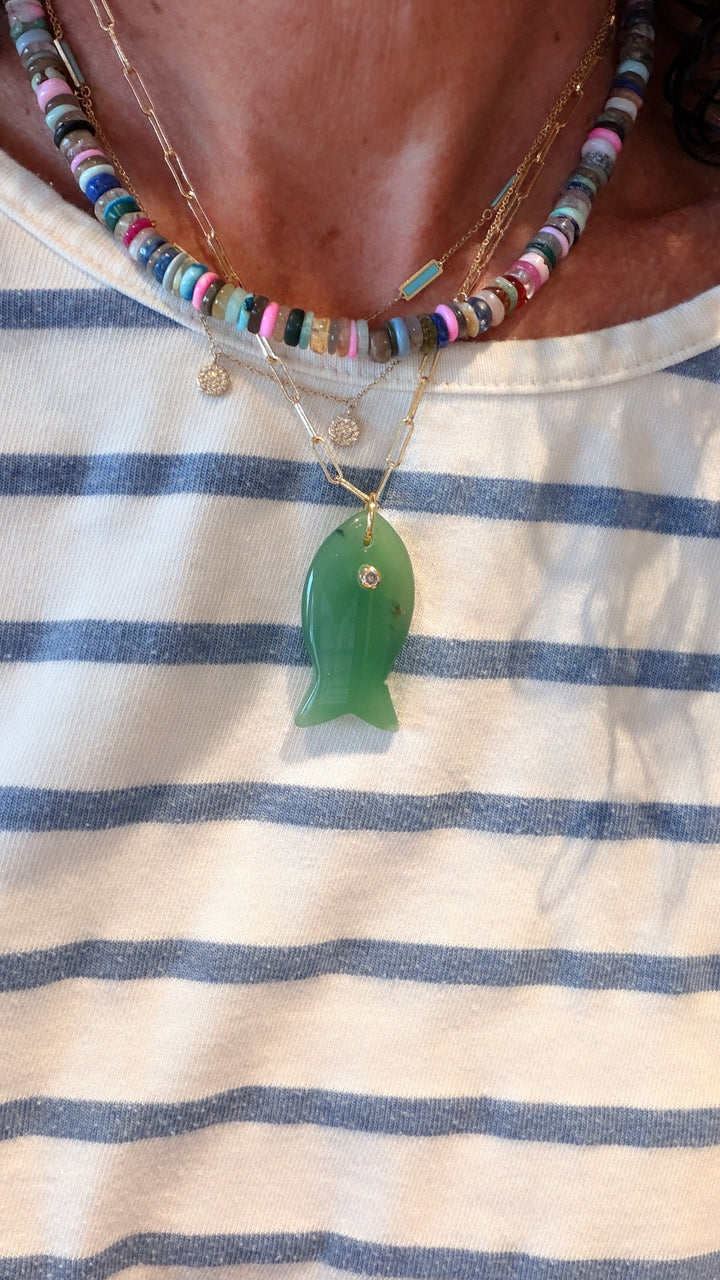 Aventurine Fish Necklace