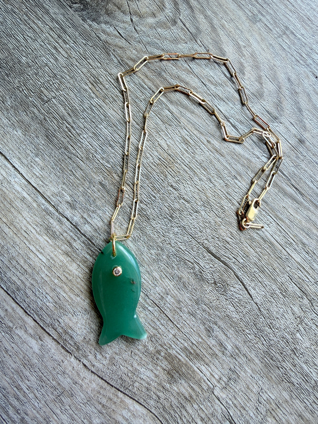 Aventurine Fish Necklace