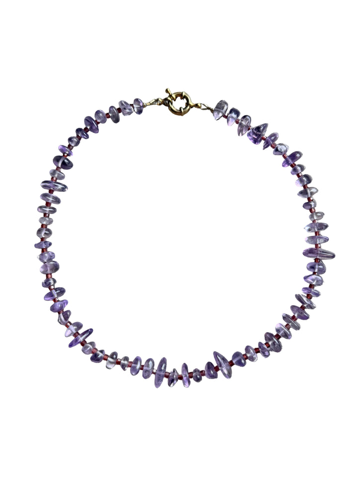 Amethyst And Garnet Necklace