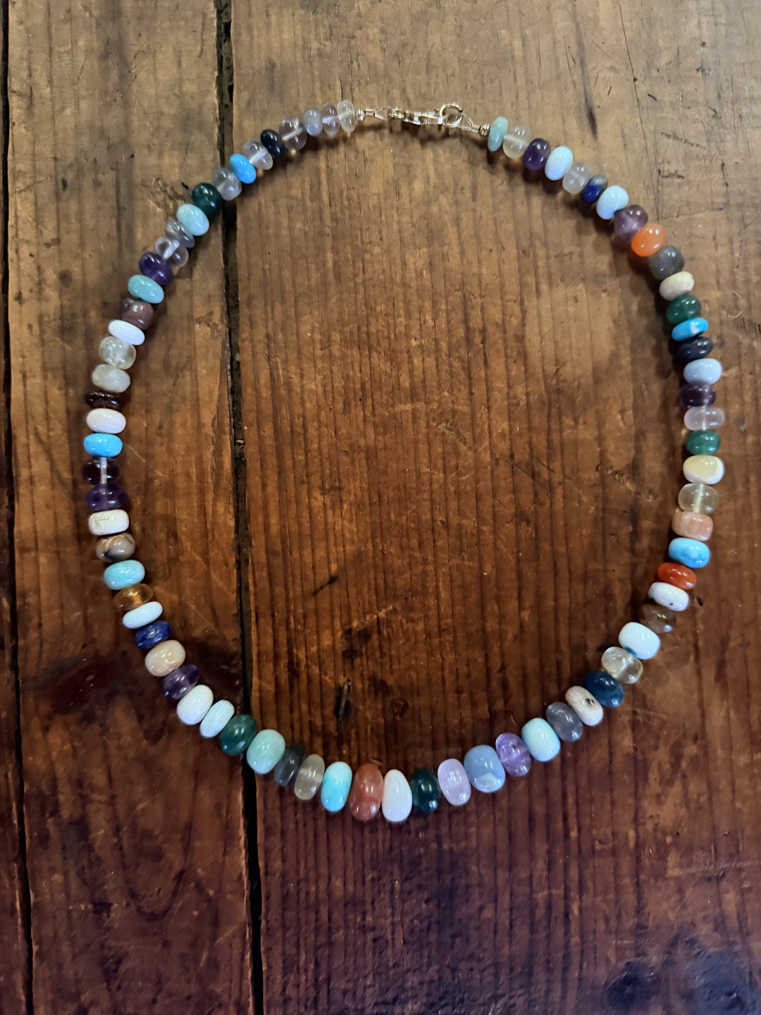 Multi Gemstone Graduated Candy Necklace