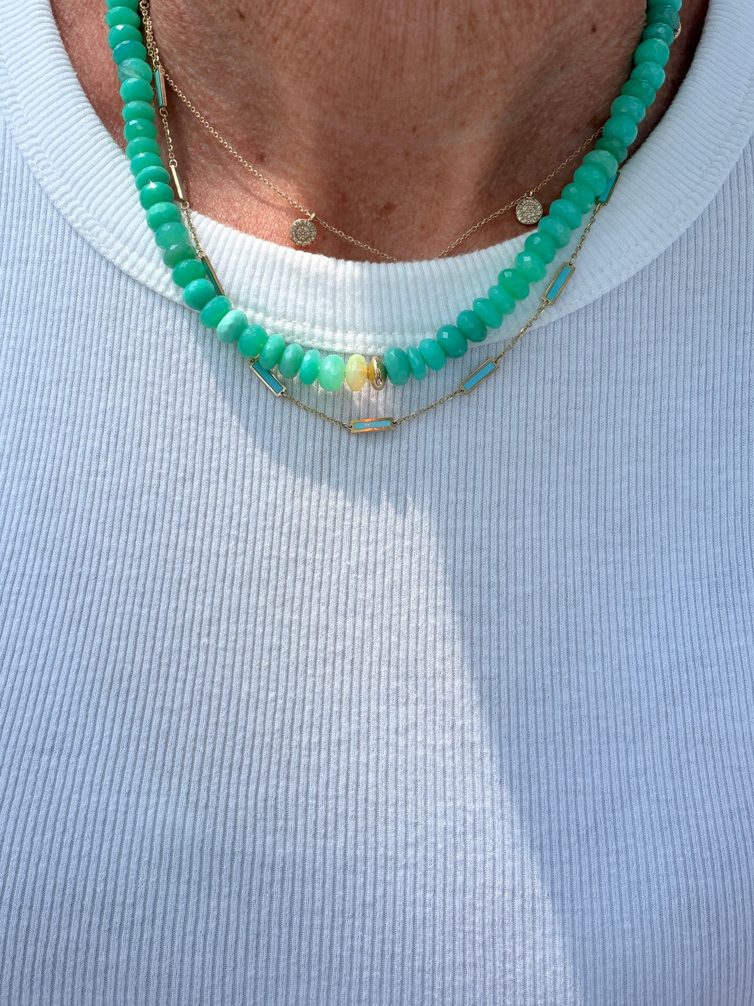 Chrysoprase and Opal Necklace