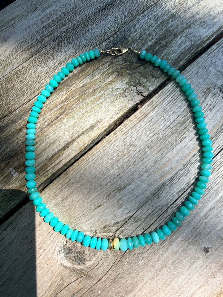 Chrysoprase and Opal Necklace