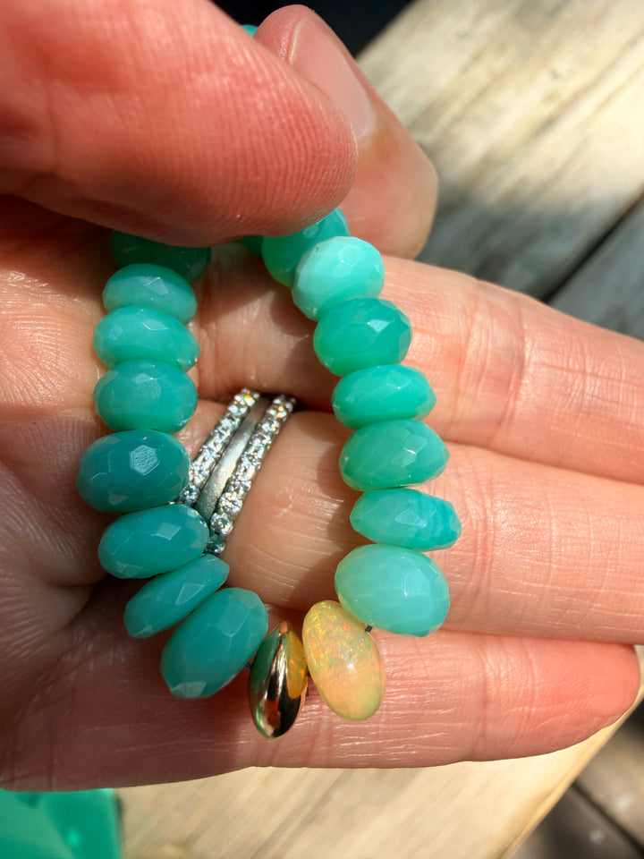 Chrysoprase and Opal Necklace