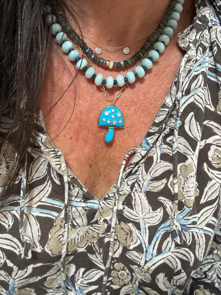 Pale Blue Agate Necklace