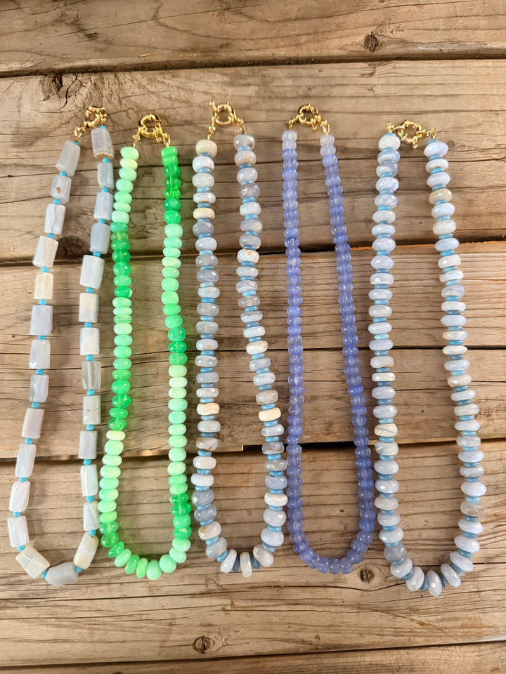 Lime Green Opal Candy Necklace