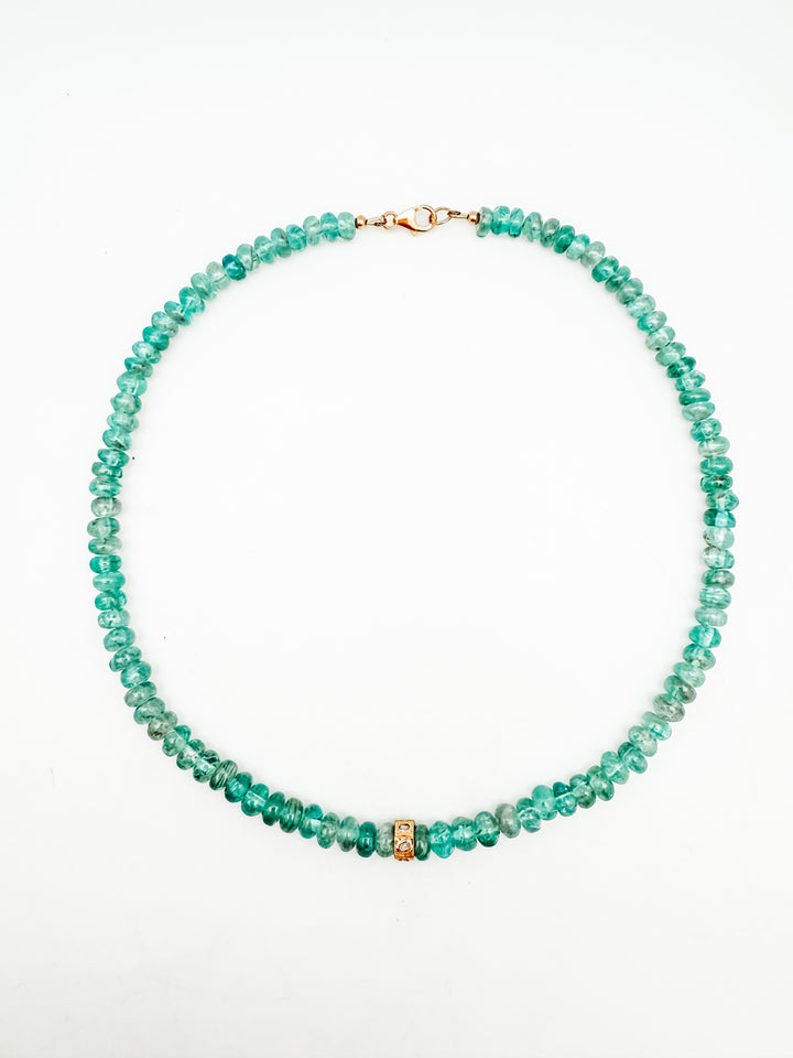 Apatite and Diamond Necklace