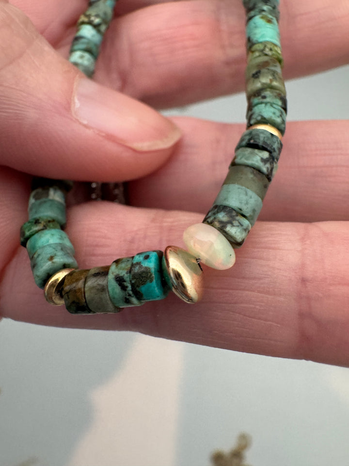 African Green Turquoise Necklace
